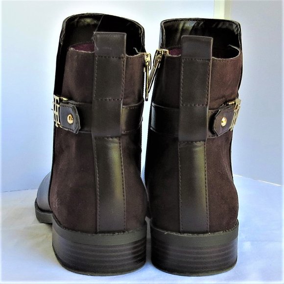 Tommy Hilfiger Short Boots Dk. Brown  SZ 8.5  NWOT - Picture 8 of 11